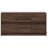 Mueble de TV LED madera ingeniería marrón roble 100x34x50