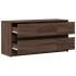 Mueble de TV LED madera ingeniería marrón roble 100x34x50