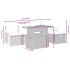 Set de muebles de jardín 6 pzas y cojines ratán sintético