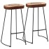 Set de mesa alta y taburetes 3 pzas madera maciza mango y
