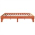 Cama sin colchón madera maciza de pino marrón cera 180x200