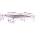 Cama sin colchón madera maciza de pino marrón cera 180x200