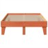 Cama sin colchón madera maciza de pino marrón cera 120x200