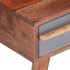Mesa de centro madera maciza de Sheesham gris 110x50x40