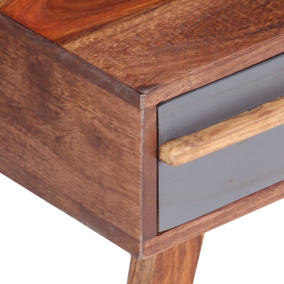 Mesa de centro madera maciza de Sheesham gris 110x50x40