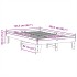 Cama sin colchón madera maciza de pino marrón cera 120x200