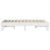 Estructura de cama sin colchón madera maciza blanca 120x190