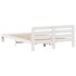 Estructura de cama sin colchón madera maciza de pino 160x200