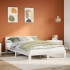 Estructura de cama sin colchón madera de pino blanca 140x190