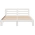 Estructura de cama sin colchón madera de pino blanca 140x190