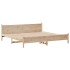 Estructura de cama sin colchón madera maciza de pino 180x200