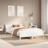 Estructura de cama sin colchón madera de pino blanca 150x200