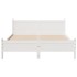 Estructura de cama sin colchón madera de pino blanca 150x200