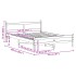 Estructura de cama sin colchón madera de pino blanca 150x200