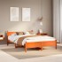 Cama sin colchón madera maciza de pino marrón cera 120x200