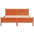 Cama sin colchón madera maciza de pino marrón cera 120x200