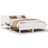 Estructura de cama sin colchón madera maciza blanca 120x190