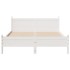 Estructura de cama sin colchón madera maciza blanca 120x190