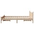 Estructura de cama sin colchón madera maciza de pino 135x190