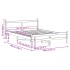 Estructura de cama sin colchón madera maciza de pino 135x190