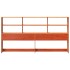 Cabecero de cama almacenaje madera maciza pino marrón 200