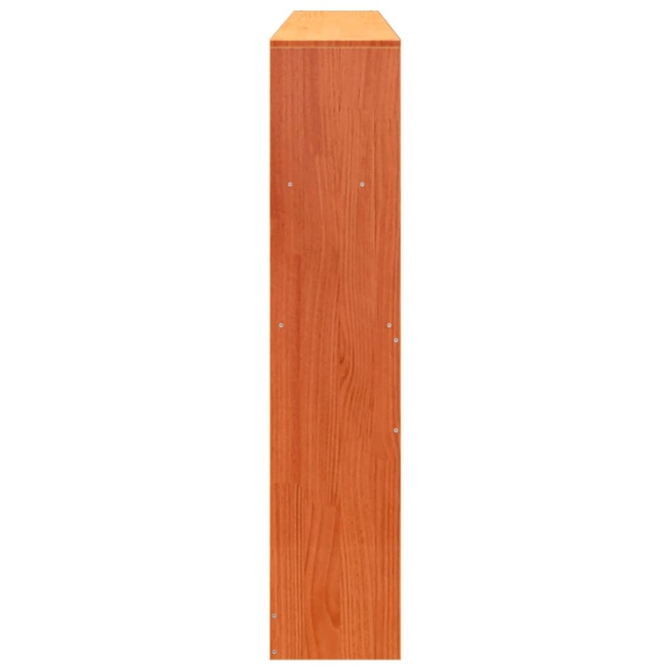 Cabecero de cama almacenaje madera maciza pino marrón 200