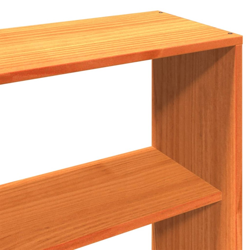 Cabecero de cama almacenaje madera maciza pino marrón 200