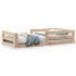 Estructura de cama sin colchón madera maciza de pino 80x200