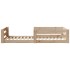 Estructura de cama sin colchón madera maciza de pino 80x200