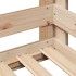 Estructura de cama sin colchón madera maciza de pino 80x200