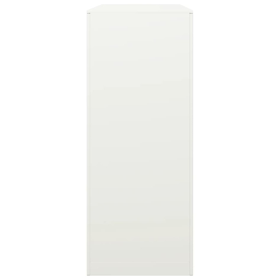 Leñero de acero blanco 100x40x100