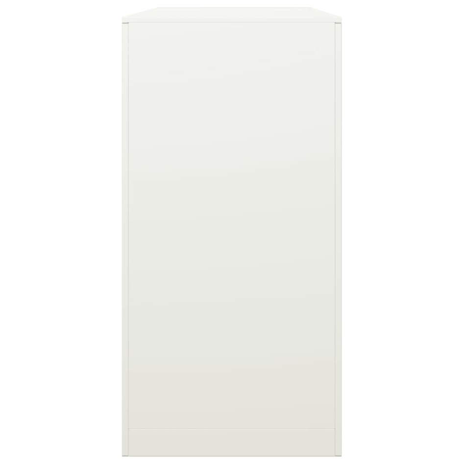 Leñero de acero blanco 100x40x80