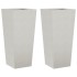 Jardineras 2 uds de acero inoxidable 35x35x75