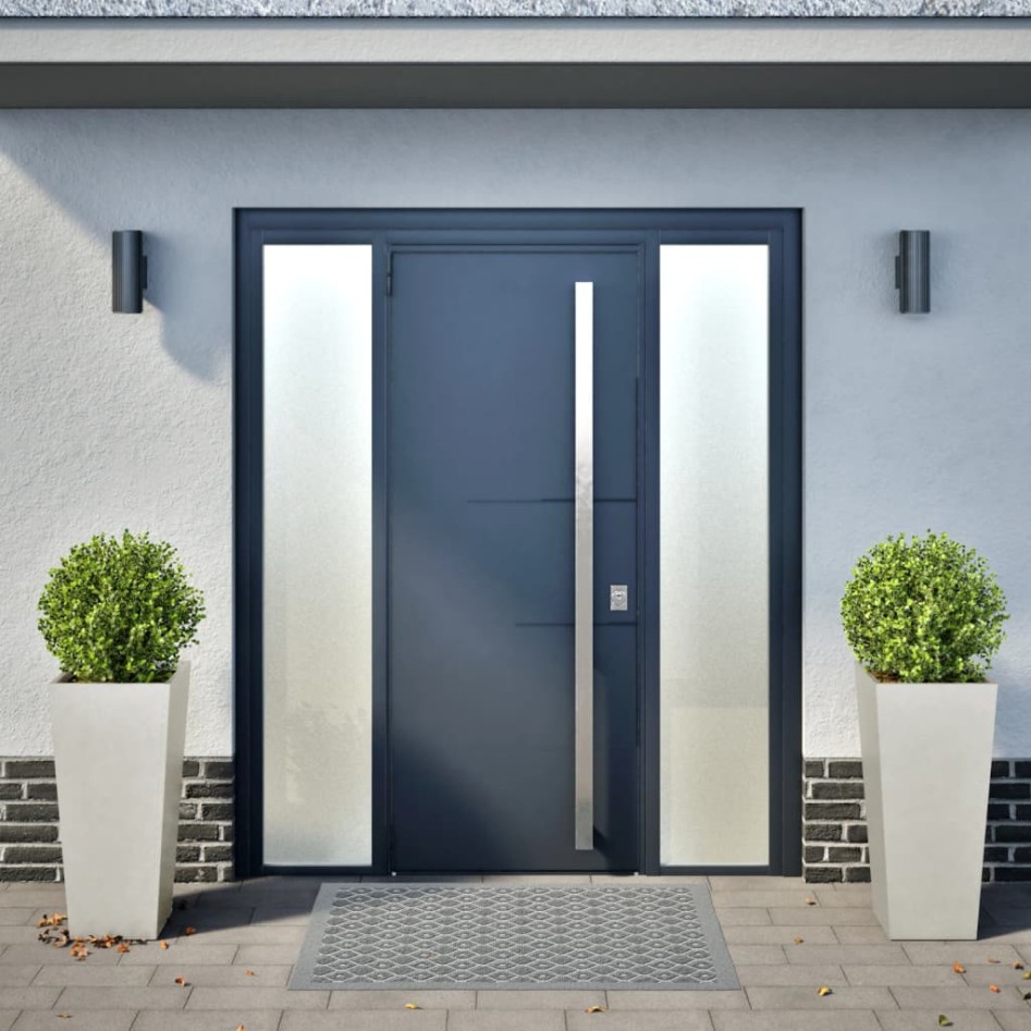 Jardineras 2 uds de acero inoxidable 35x35x75