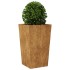 Jardineras de jardín  2 uds 45x45x75 cm Acero