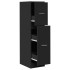 Armario botiquín madera de ingeniería negro 30x41x118