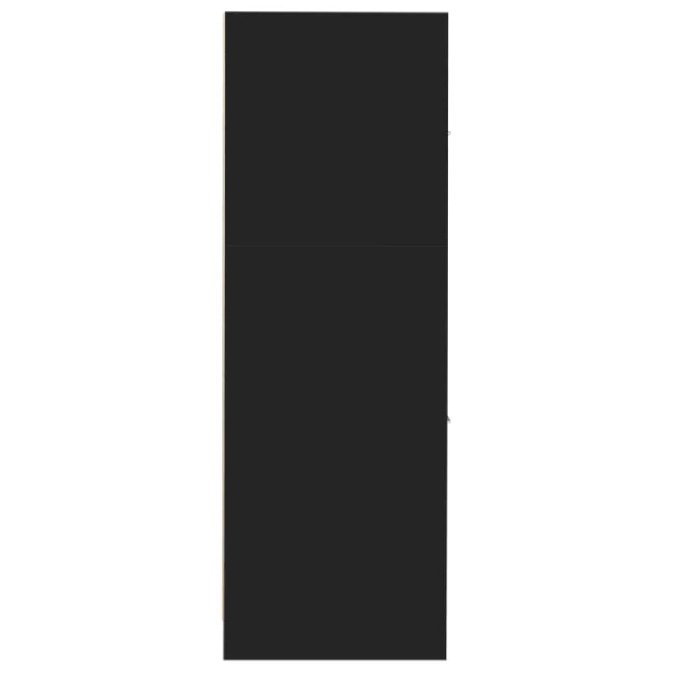 Armario botiquín madera de ingeniería negro 30x41x118