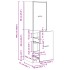 Armario botiquín madera ingeniería marrón roble 40x41x144,5