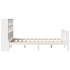 Cama con estantería sin colchón madera maciza blanca 160x200