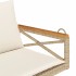 Banco columpio con cojines ratán sintético beige 109x62x40