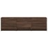 Mueble de TV LED madera ingeniería marrón roble 140x34x40