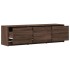 Mueble de TV LED madera ingeniería marrón roble 140x34x40