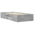 Estructura de cama madera de ingeniería gris hormigón