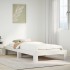 Estructura de cama sin colchón madera maciza blanca 75x190