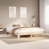 Estructura de cama sin colchón madera maciza de pino 200x200