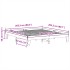 Estructura de cama sin colchón madera maciza de pino 200x200