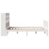 Cama con estantería sin colchón madera maciza blanca 160x200