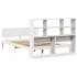 Cama con estantería sin colchón madera maciza blanca 160x200