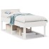 Cama sin colchón madera maciza de pino blanca 80x200