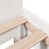 Cama sin colchón madera maciza de pino blanca 80x200